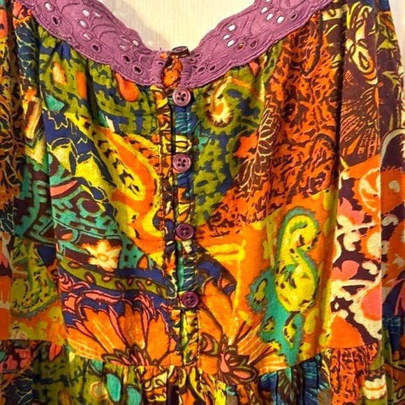 Women’s Urban Outfitters Urban Hanna Celia Tiered Dress Size Large - Picture 8 of 13